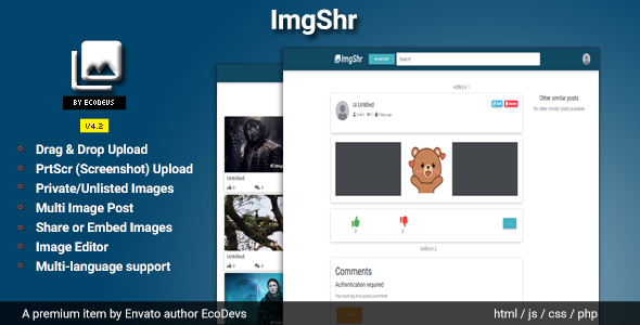 ImgShr – Easy Snapshot, Image Upload & Sharing Script