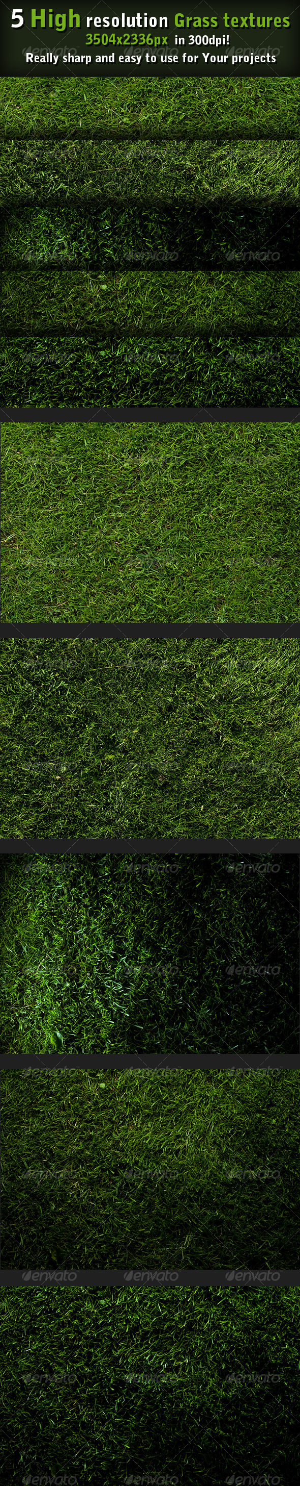 5 Grass textures high resolution - Nature Textures
