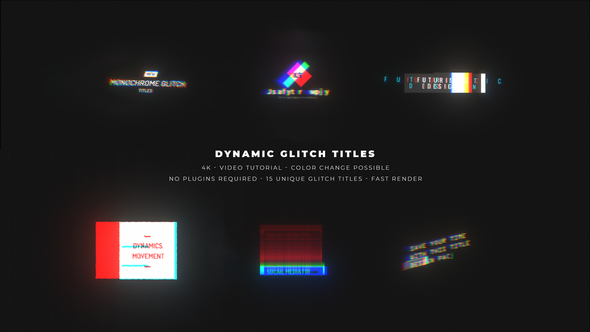Dynamic Glitch Titles Mogrt