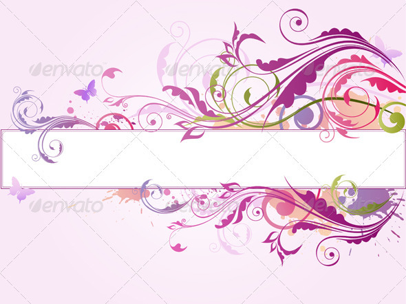 Violet Background with Ornament - Backgrounds Decorative
