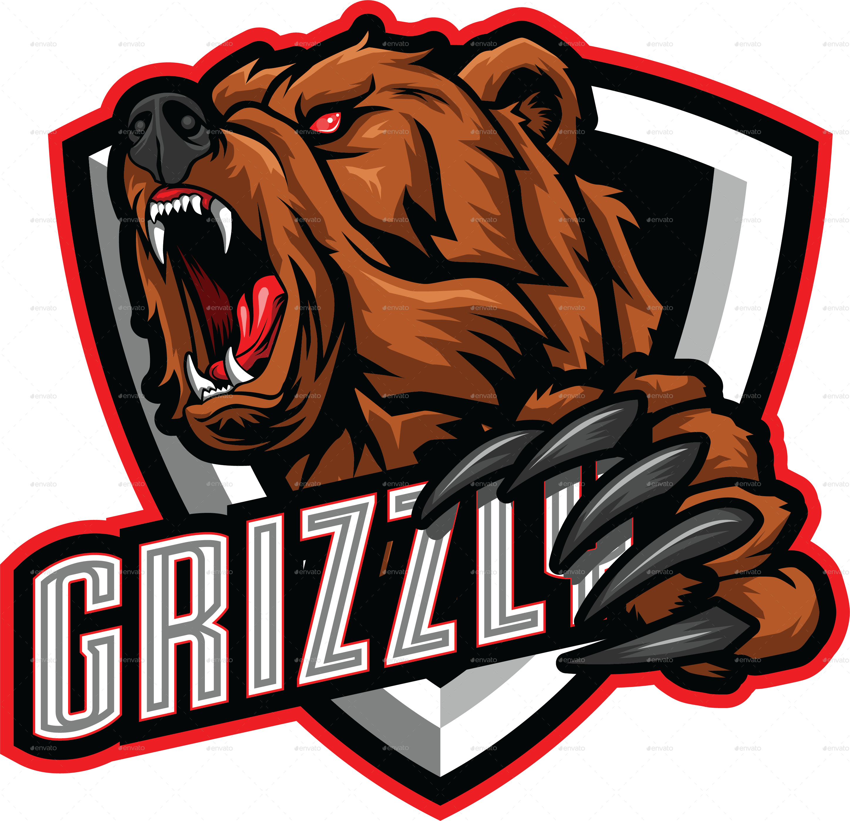 Grizzly Bear Mascot Clipart Hd Png Mascot Logo Bear T - vrogue.co
