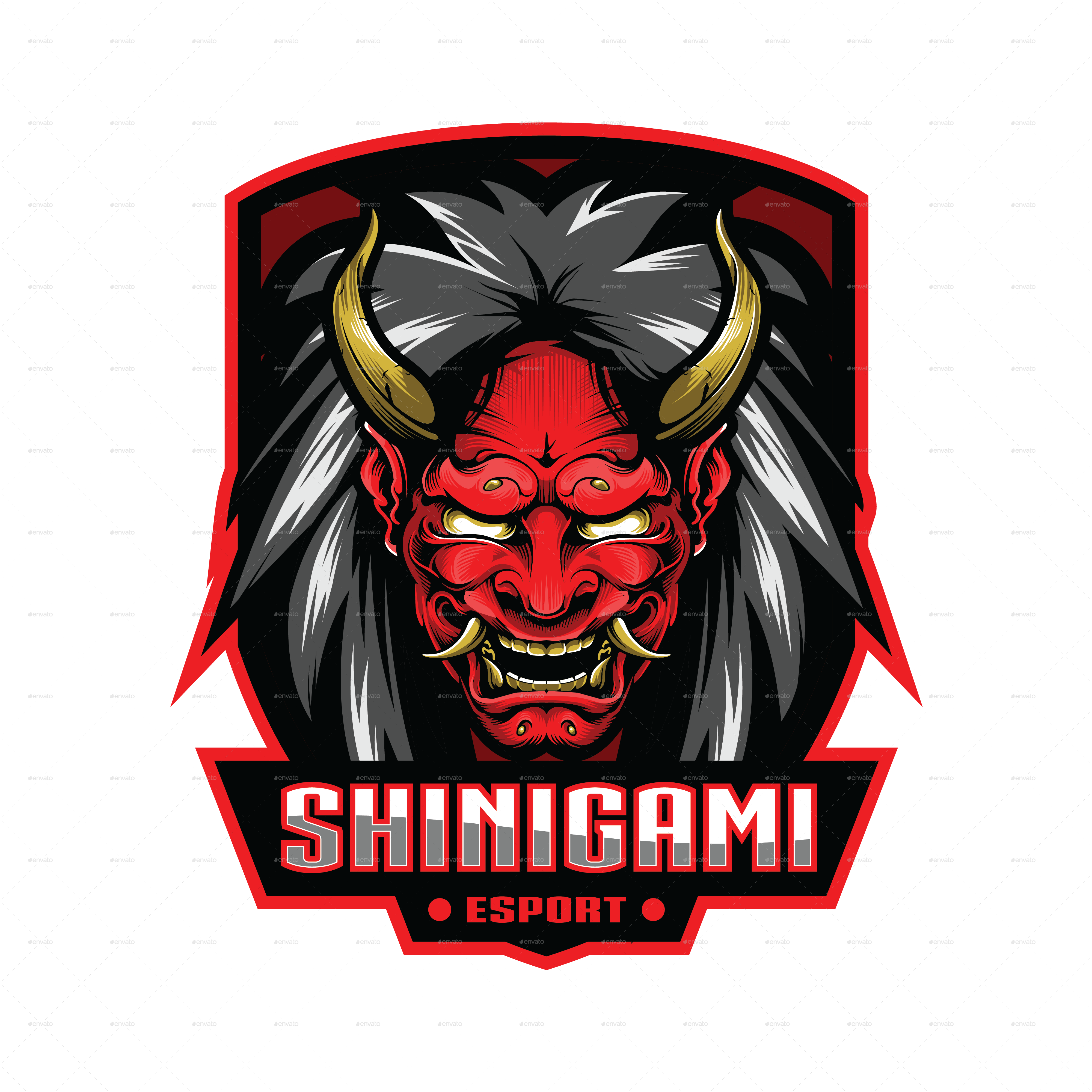 shinigami esport mascot design by msofyanhadi graphicriver graphicriver