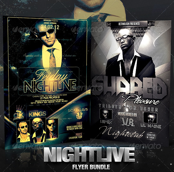 Nightlive Flyer Bundle - Flyers Print Templates