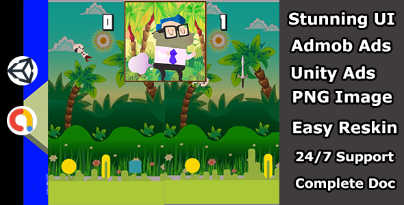Flappy Bird Like Master jump game(Admob + Unity)