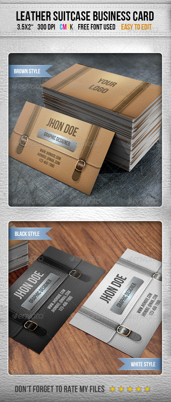 Leather Briefcase Business Card