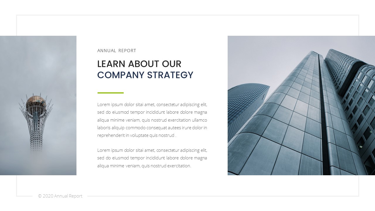 Annual Report Google Slides Presentation Template, Presentation Templates