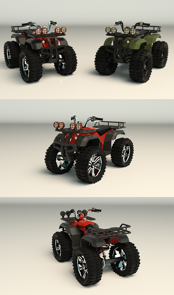 Low Poly ATV - 3Docean 27242875