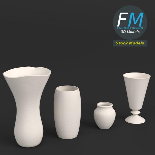 4 vases set - 3Docean 18538115
