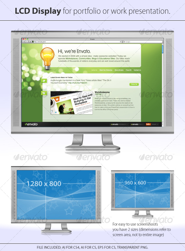 LCD Display for portfolio or work presentation - Computers Technology
