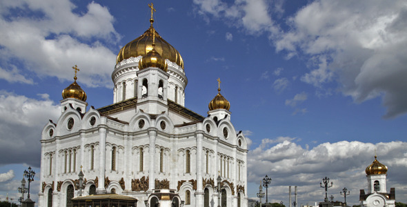 Christ The Savior Cathedral In Moscow, Russia
