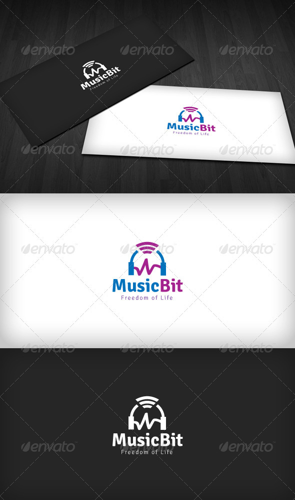Music Bit Logo - Symbols Logo Templates
