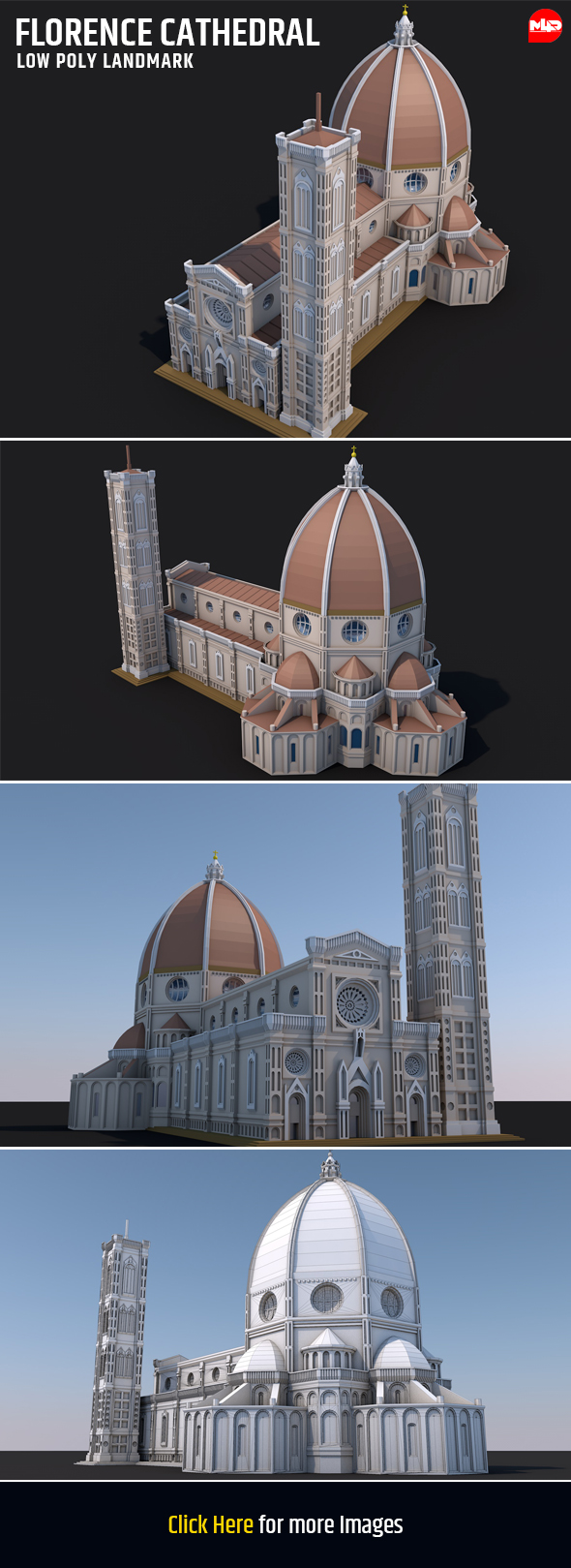 Florence Cathedral Landmark - 3Docean 27267021