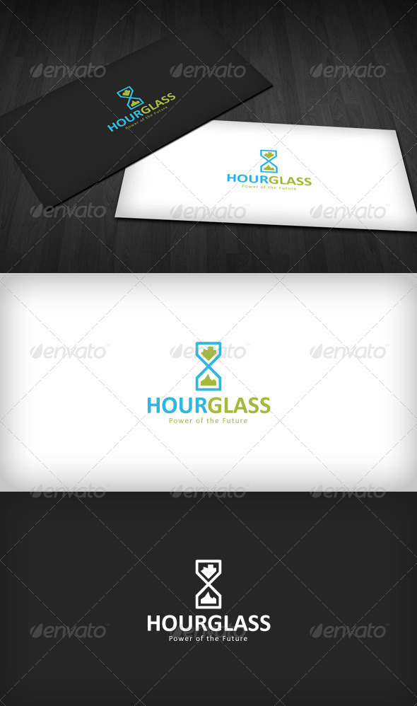 Hourglass Logo - Vector Abstract