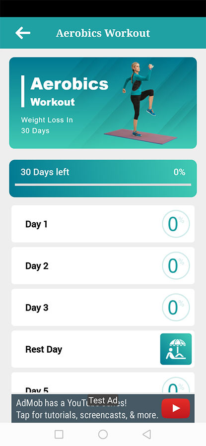 Android Aerobics Workout at Home (30 days Workout Plan) by fitnessch19