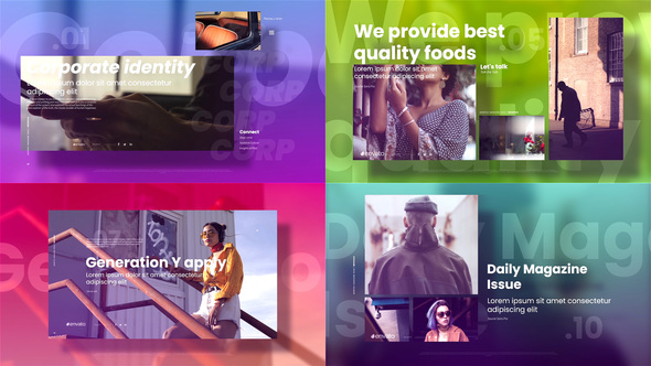 Elegant Business Slideshow Video Displays template preview