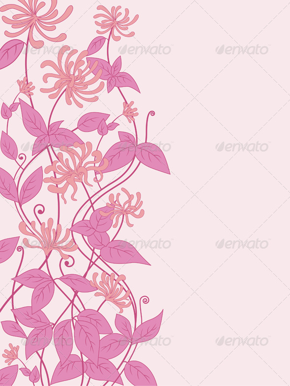 Background with Pink Flowers - Backgrounds Decorative