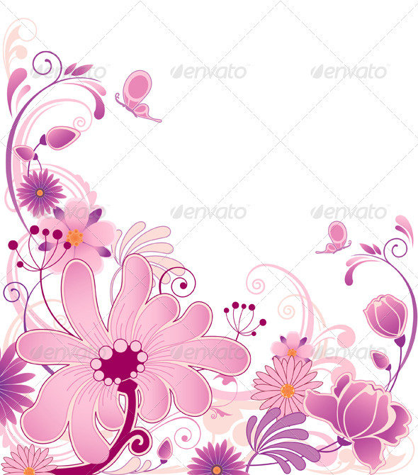Floral Background with Flowers - Flowers & Plants Nature