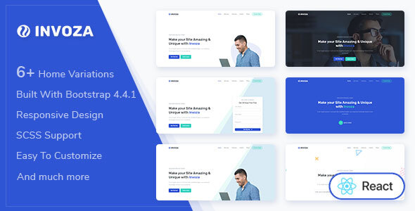 Excellent Invoza - React Landing Page Template