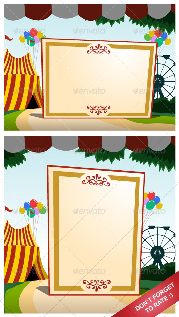 Carnival Blank Board - Backgrounds Decorative
