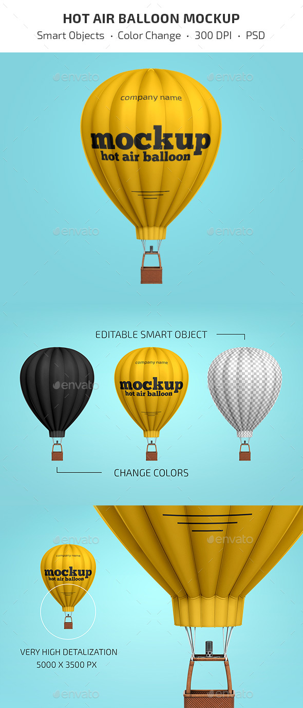 Download Hot Air Balloon Mockup By Country4k Graphicriver