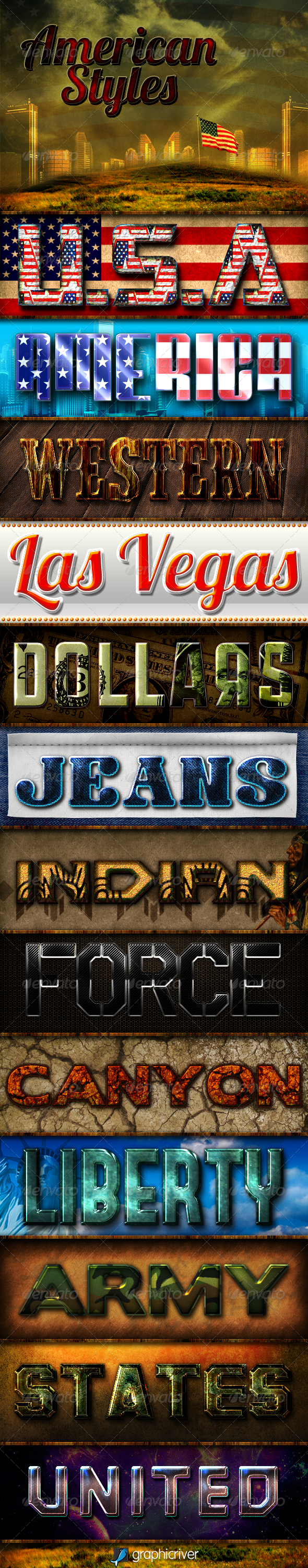 American Styles - Text Effects Styles