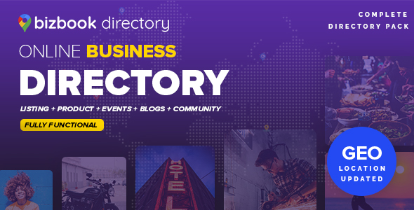 Bizbook business directory template with fully functional