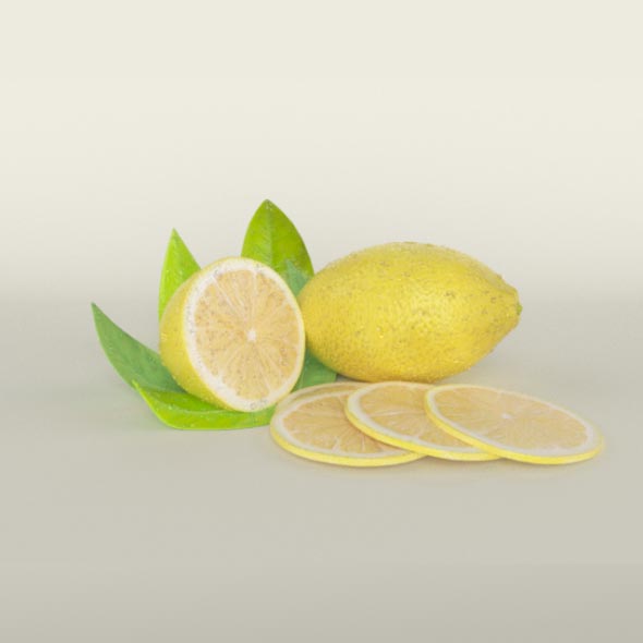 Realistic Lemon Fruit - 3Docean 27301043