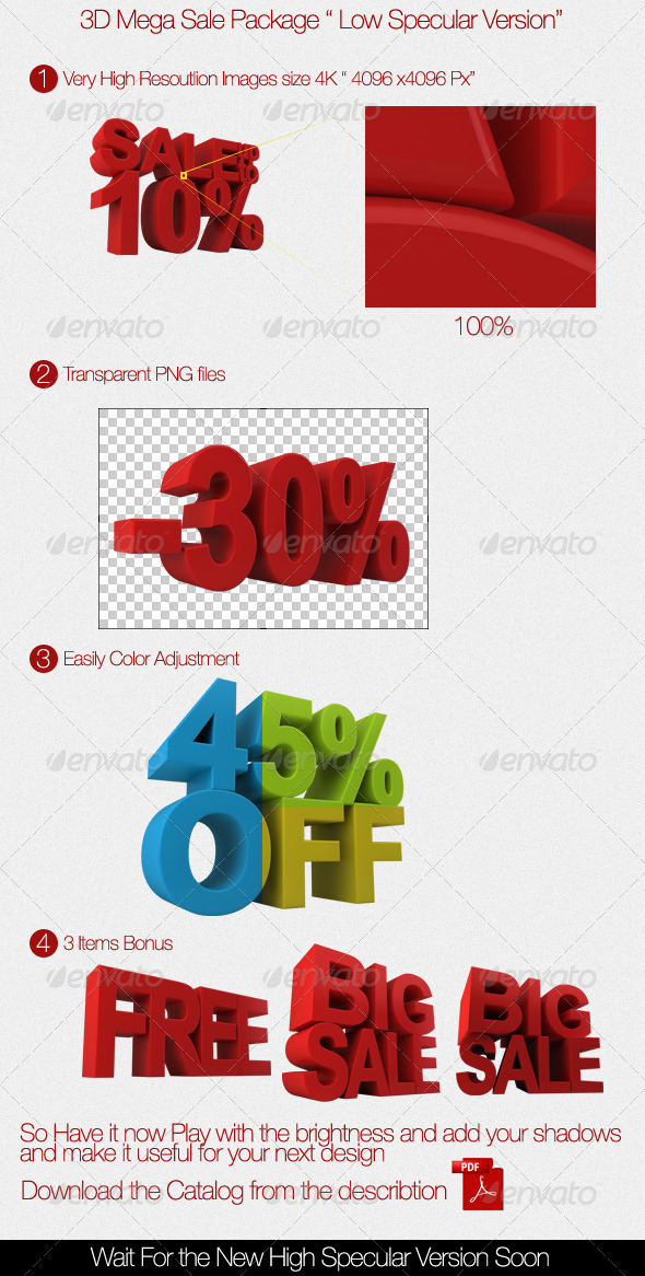 3D Mega Sale Package - Text 3D Renders