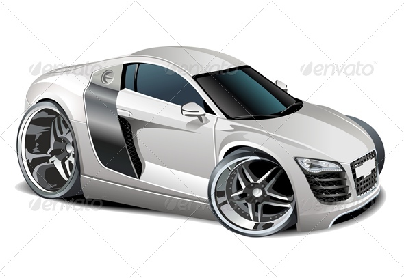 Vector Cartoon Sport Car - Man-made Objects Objects