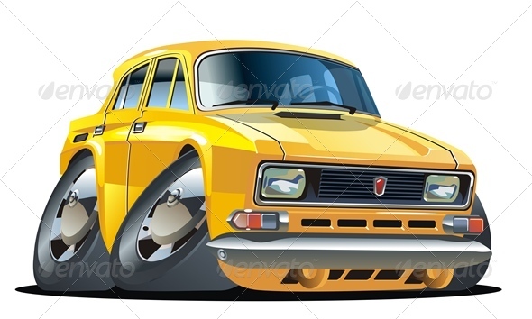 Vector Cartoon Car - Man-made Objects Objects