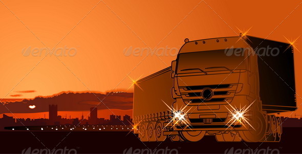 Vector Abstract Logistic Theme Background - Industries Business