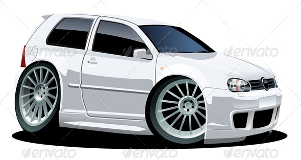 Vector Cartoon Car - Man-made Objects Objects