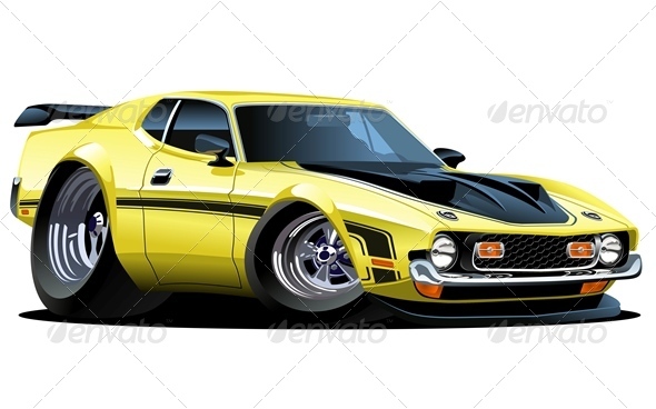 Vector Cartoon Sport Car - Characters Vectors