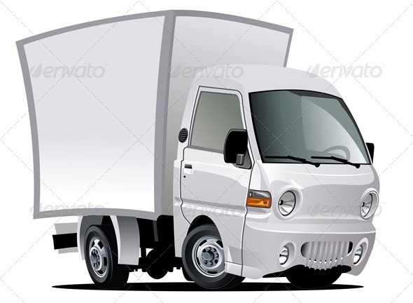 Vector Cartoon Delivery Truck - Characters Vectors