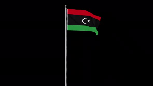 Libya Flag Pole Loops With Alpha alt