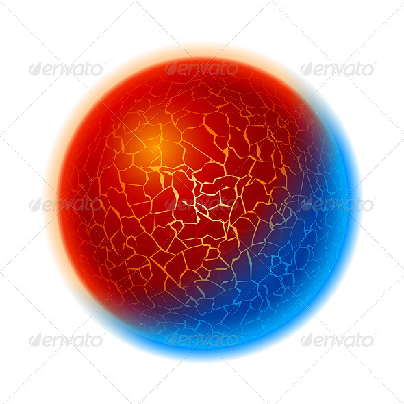 Fire and ice ball planet - Backgrounds Decorative