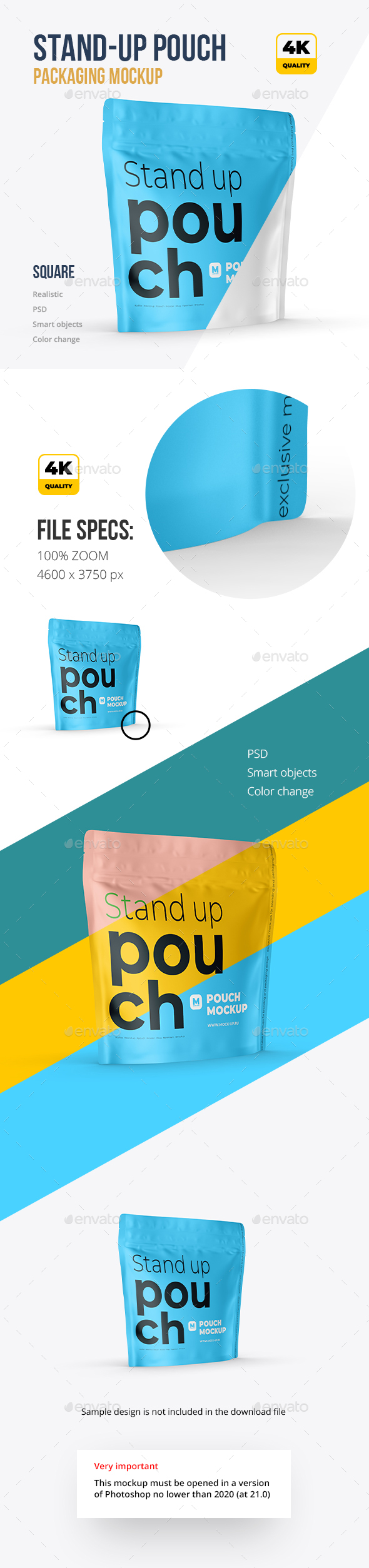 Download Stand Up Pouch Mockup Square Half Side By Mock Up Ru Graphicriver