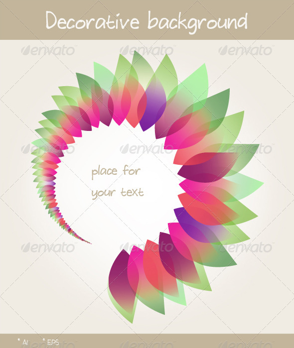 Floral Decorative Background - Decorative Vectors