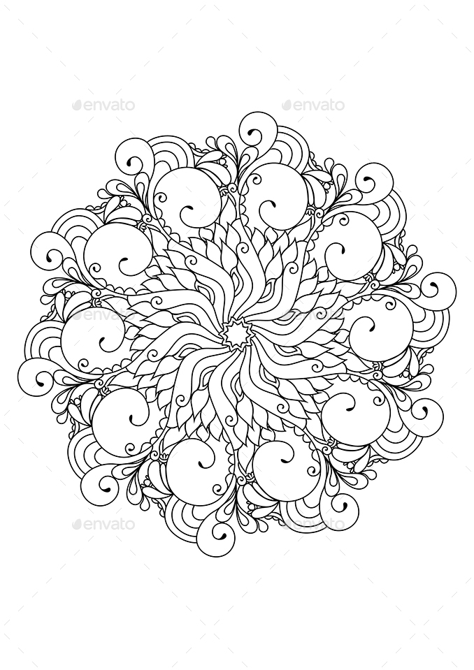 Download 10 Zentangle Inspired Vector Coloring Pages with Oriental ...