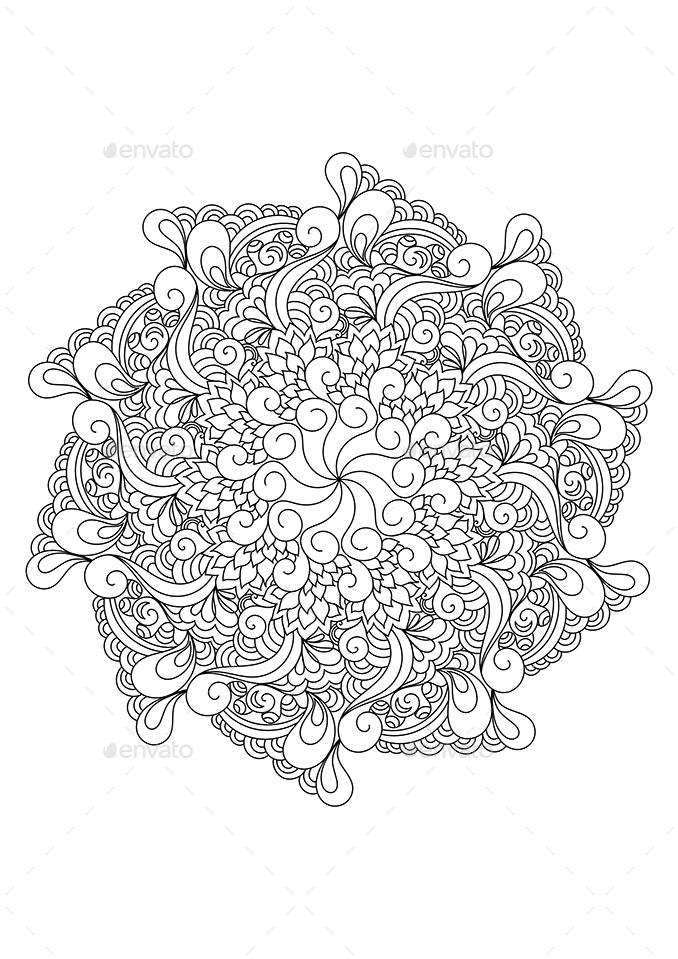 Download 10 Zentangle Inspired Vector Coloring Pages with Oriental ...