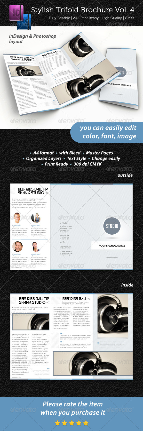 Stylish Trifold Brochure Vol. 4 - Informational Brochures