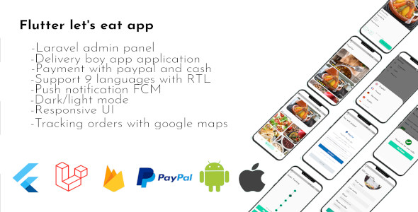 Flutter food delivery with laravel admin dashboard