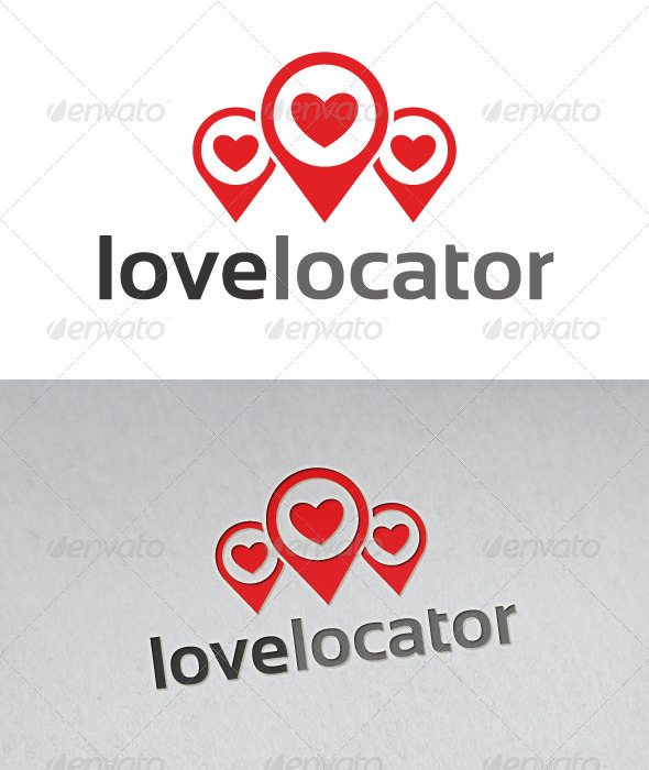Love Locator Logo - Objects Logo Templates