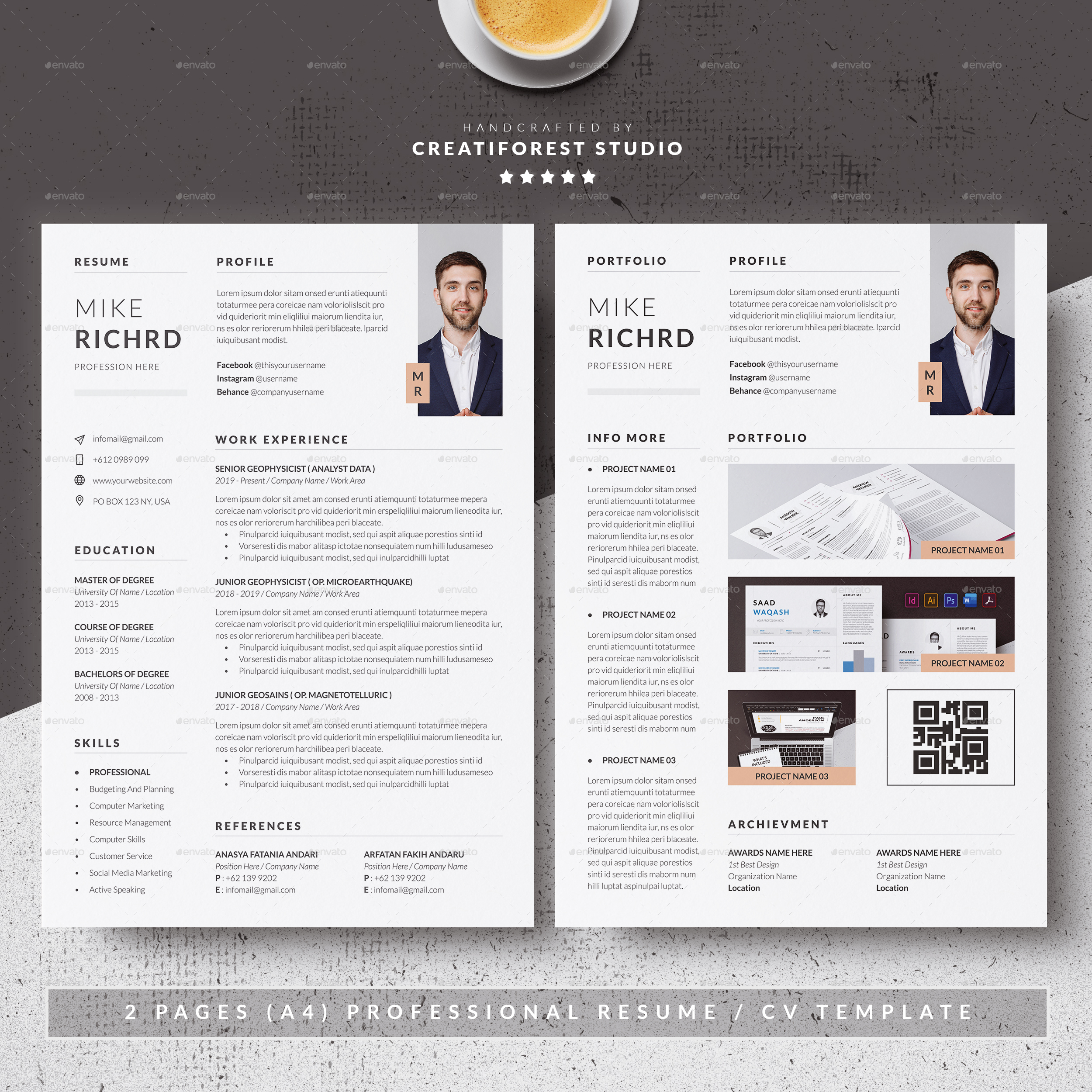Resume / CV Template, Print Templates | GraphicRiver