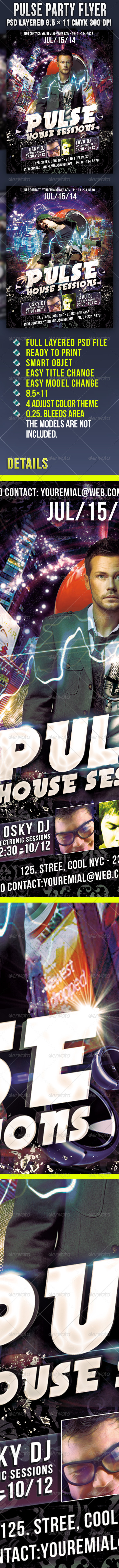 Pulse Party Flyer - Clubs & Parties Events