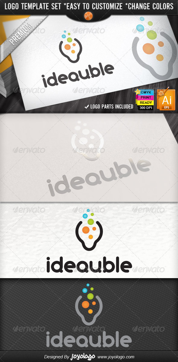 New Bright Think Bubbles Creative Idea Logo Design