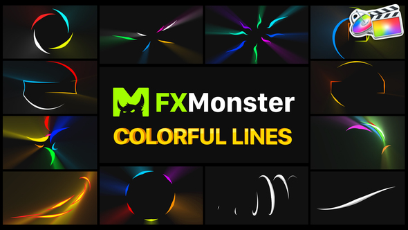 Colorful Flying Lines | FCPX