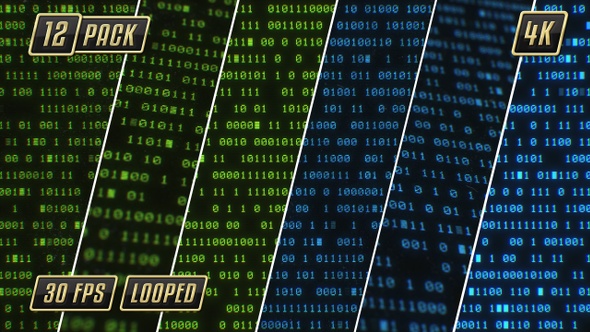 Binary Code Matrix Background 