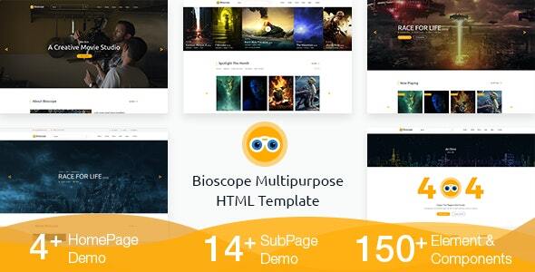 Incredible Bioscope - A Complete Video and Film Agency HTML Template