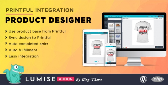 Printful Integration – Addon for Lumise Product Designer